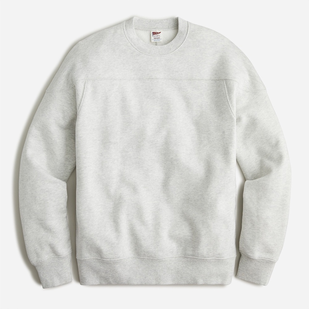 J.Crew Heritage 14 oz. Fleece Crewneck Sweatshirt in Heather Grey size XL